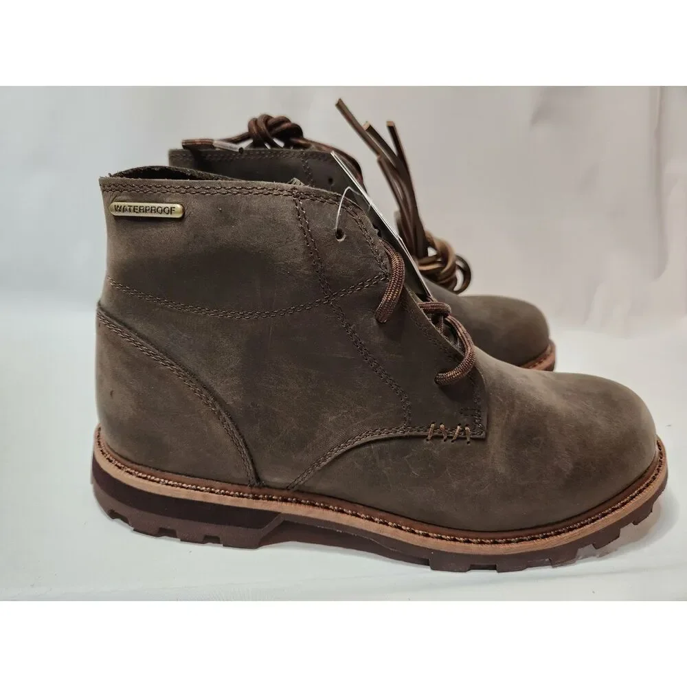 Muck Boot Men's Freeman Outdoor Casual Leather Boots Size 8 Brown